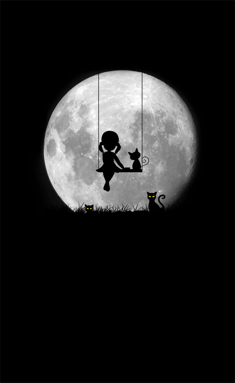 Moon and Girl Wallpapers - Top Free Moon and Girl Backgrounds ...