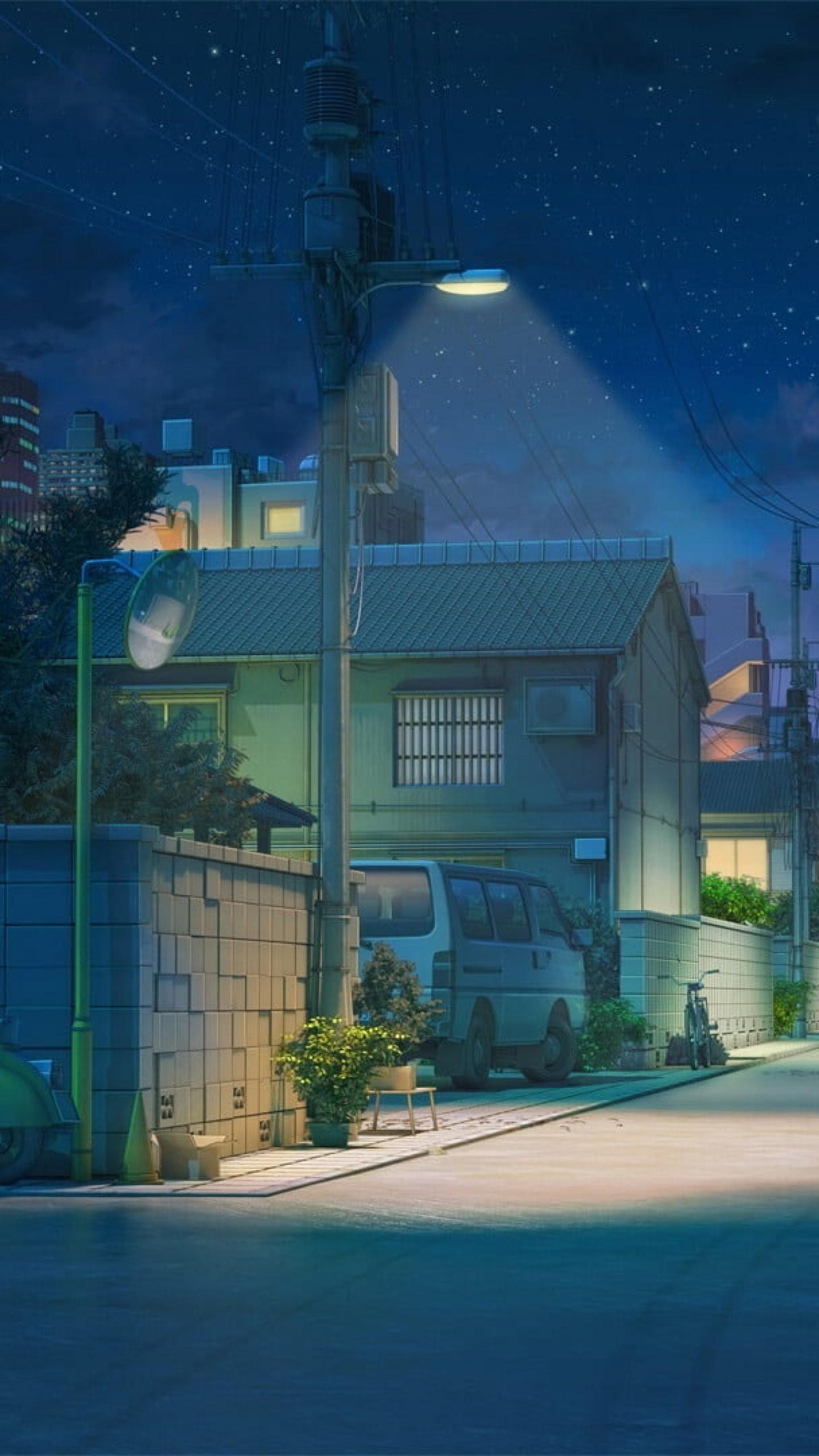 1440x2560 Wallpaper Japan, House, Street, Artwork, Night, Anime • Wallpaper For You HD Wallpaper For Desktop & Mobile