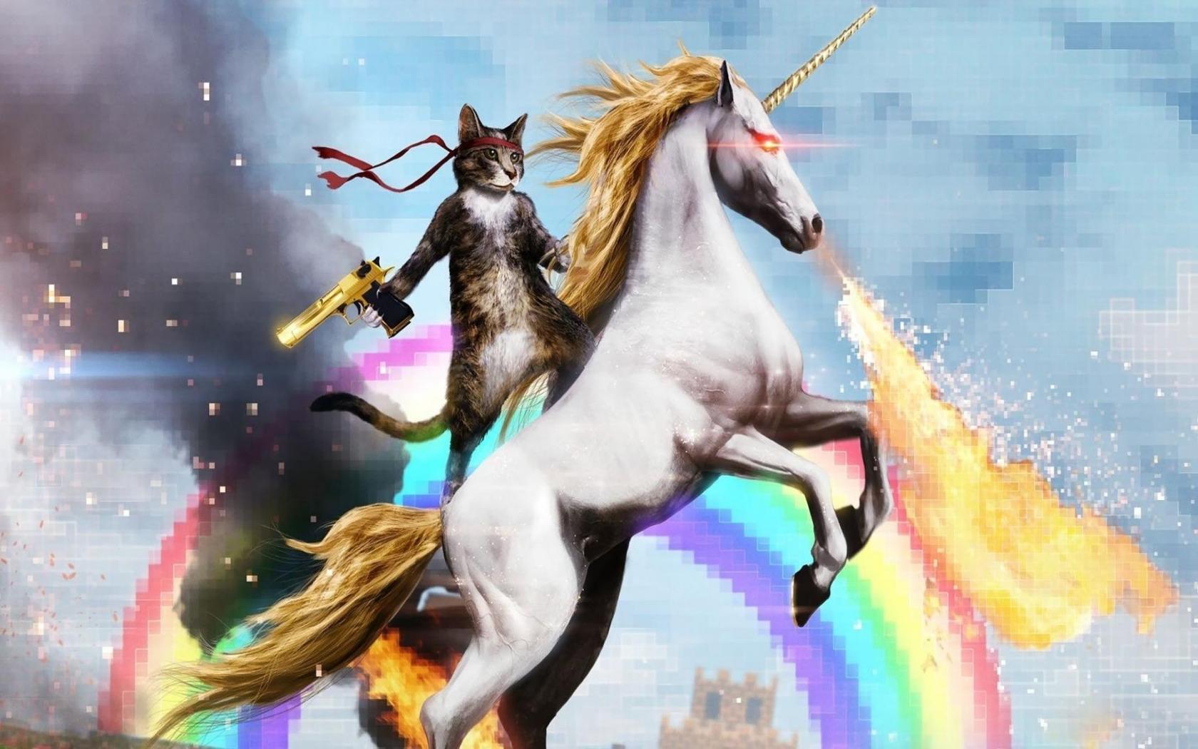 1680x1050 61X42B2 Unicorn Rainbow Wallpaper 1920x1080