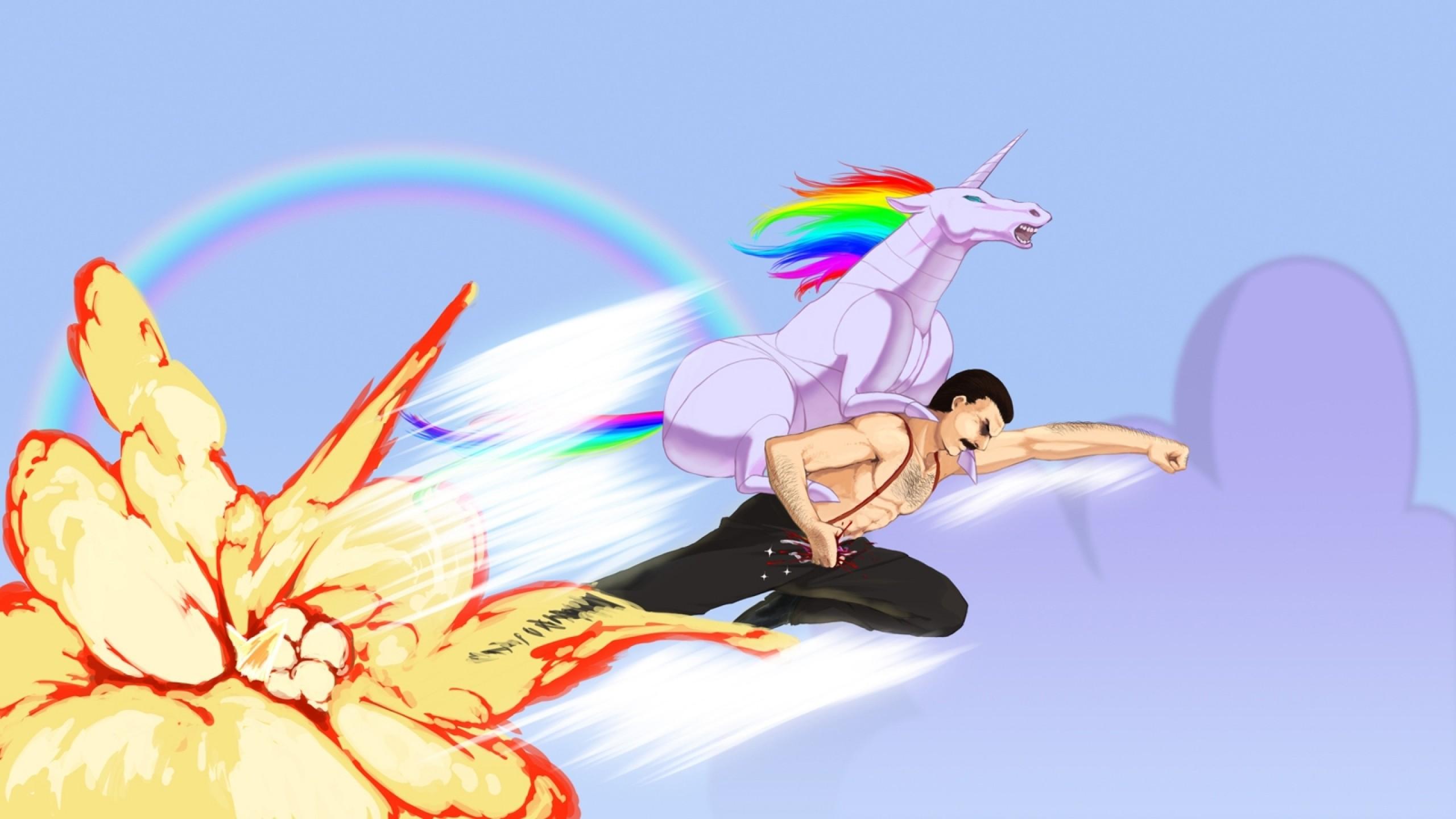 2560x1440 Unicorn Rainbow Wallpaper