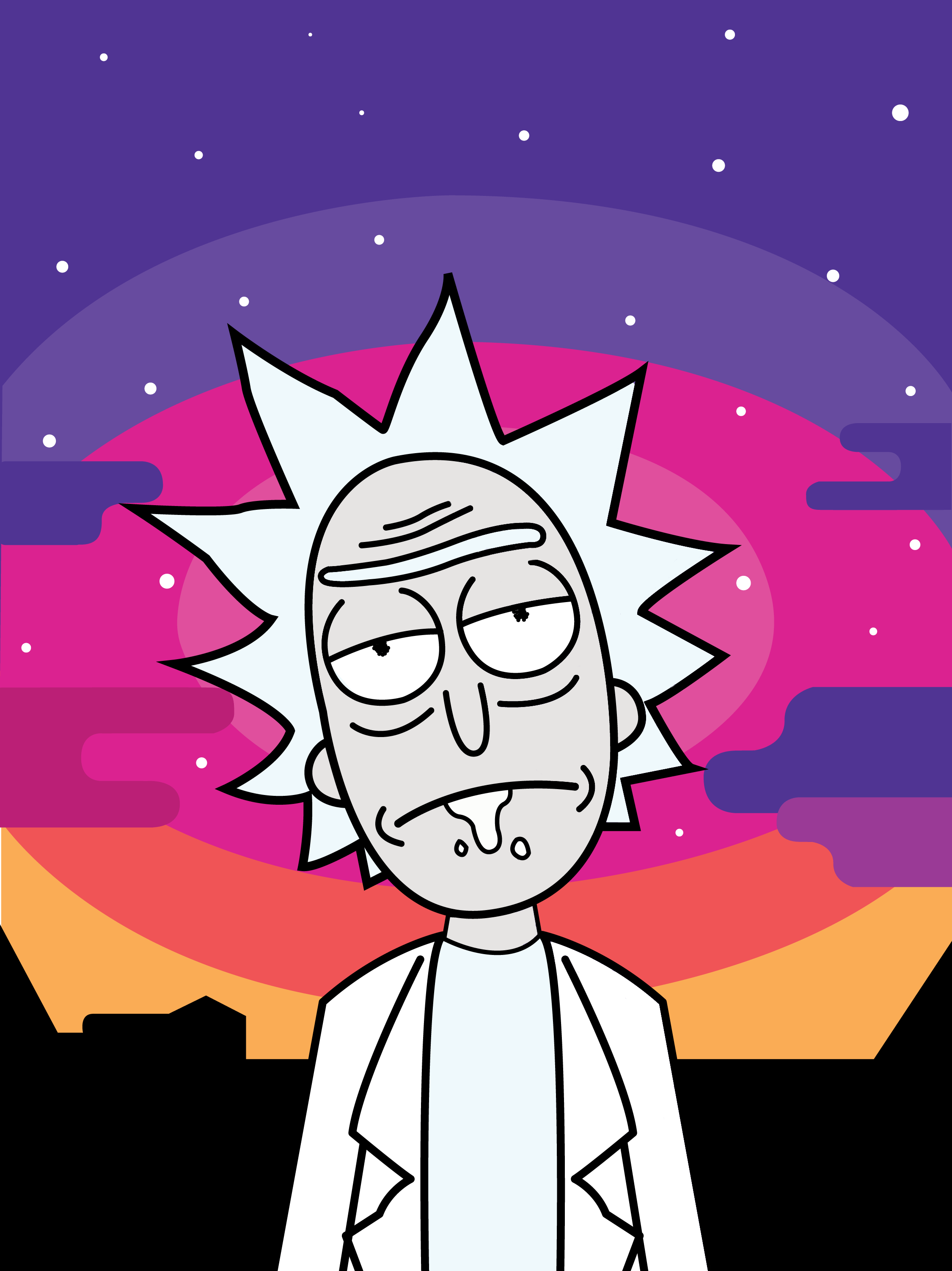 Rick and Morty Wallpaper 4K, AMOLED, Rick Sanchez, Morty Smith