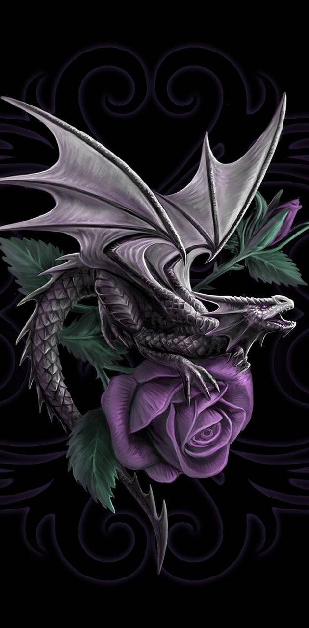 630x1280 Rose dragon wallpaper