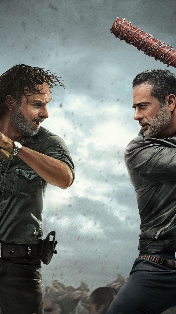 750x1334 The Walking Dead Andrew Lincoln And Jeffrey Dean Morgan iPhone iPhone 6S, iPhone 7 Wallpaper, HD TV Series 4K Wallpaper, Image, Photo and Background
