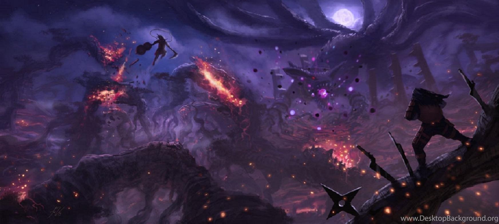 1745x785 Hashirama And Madara Desktop Background
