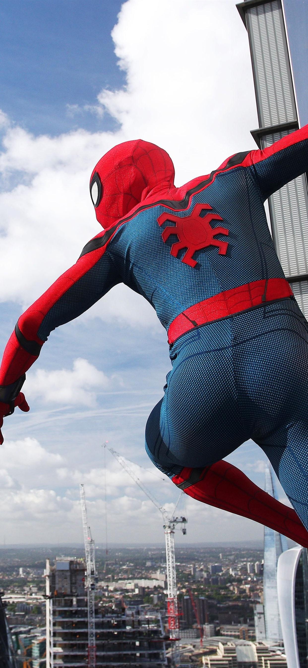 1242x2688 Spider Man, Mask, City, High 1242x2688 IPhone 11 Pro XS Max Wallpaper, Background, Picture, Image