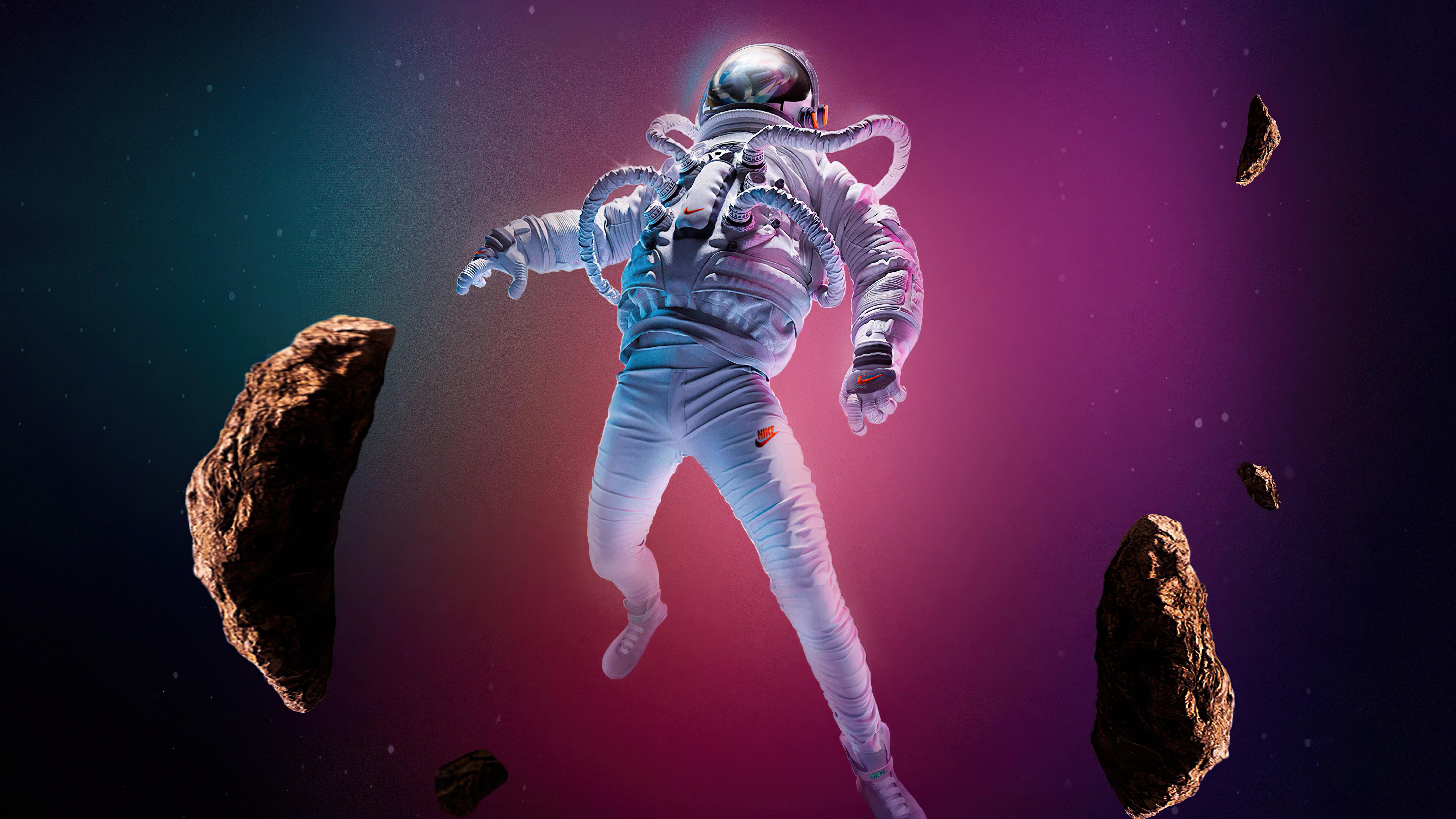 7680x4321 Astronaut Falling Sky 8k Wallpaper