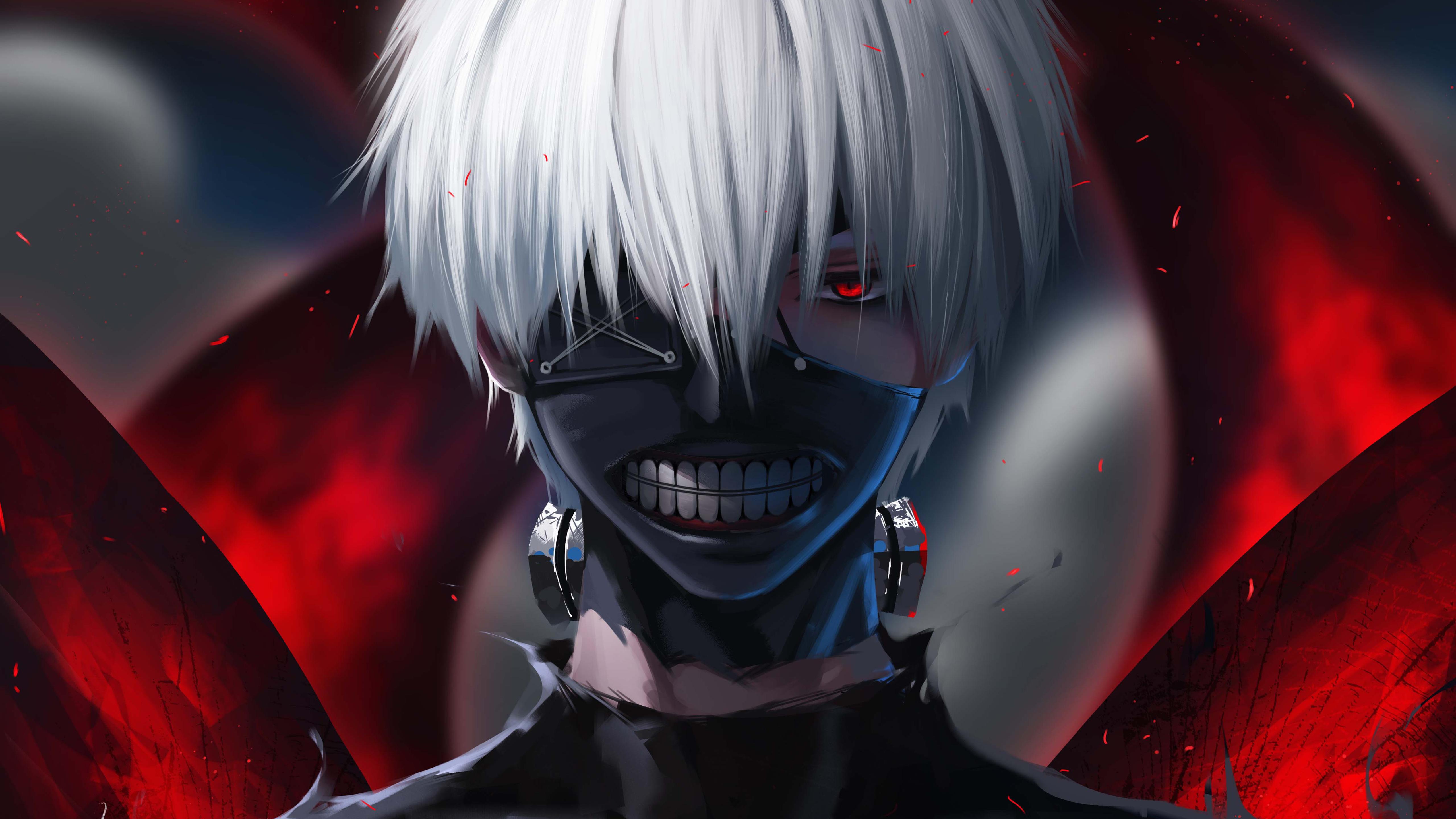 5120x2880 Tokyo Ghoul Mask Girl 4K 5K HD Wallpaper