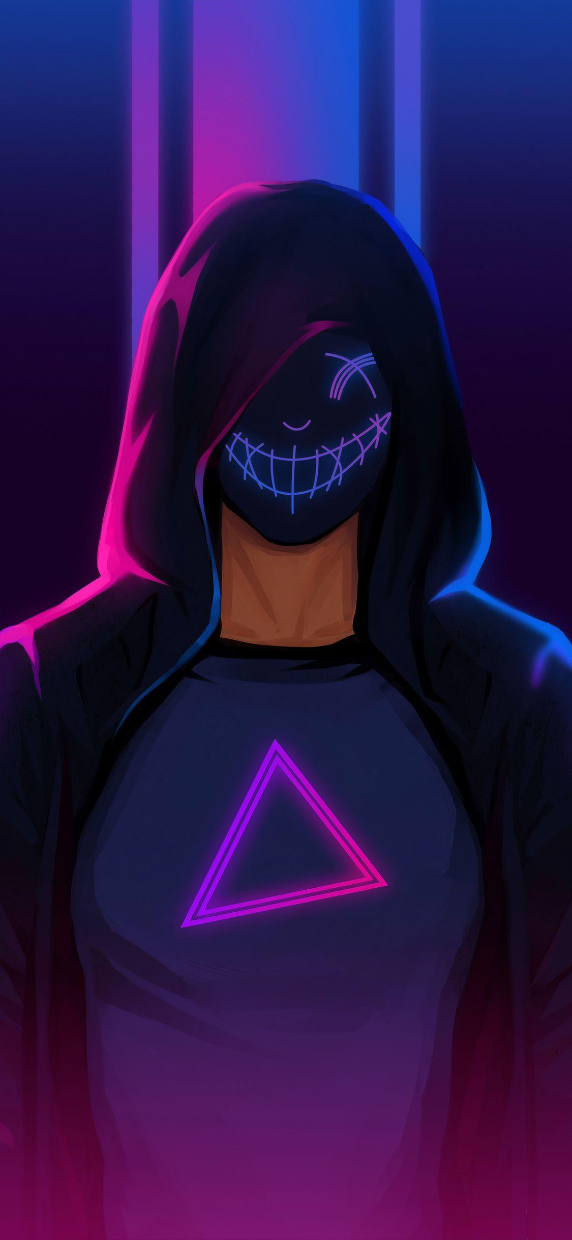 1125x2436 Boy Anime Mask Wallpaper