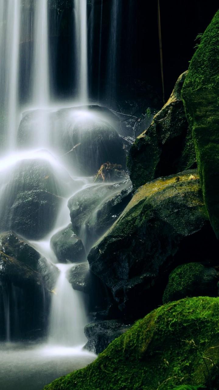 720x1280 Wallpaper Waterfall, 5k, 4k wallpaper, New Zealand, travel, tourism, lake, rocks, stones, Nature