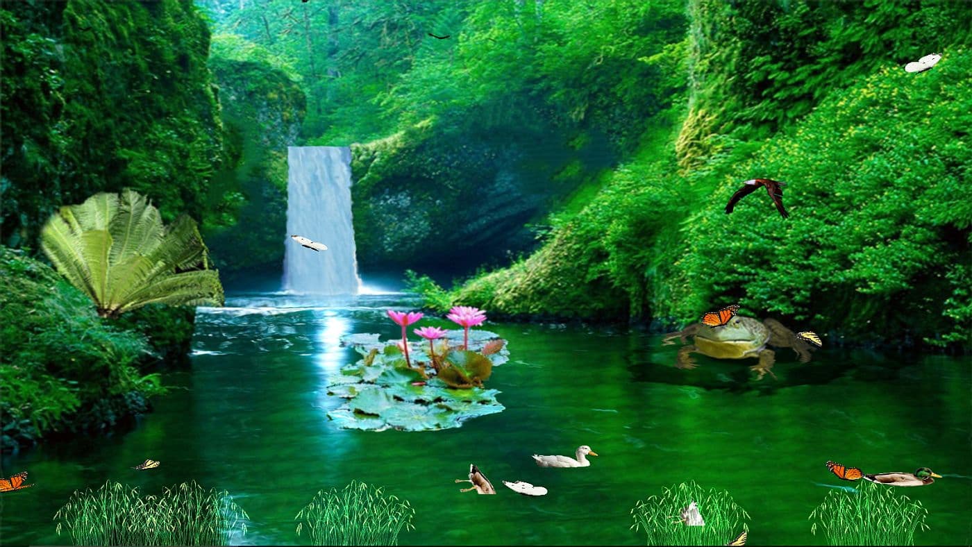 1400x788 New Zealand Waterfall Live Wallpaper Windows HD Wallpaper