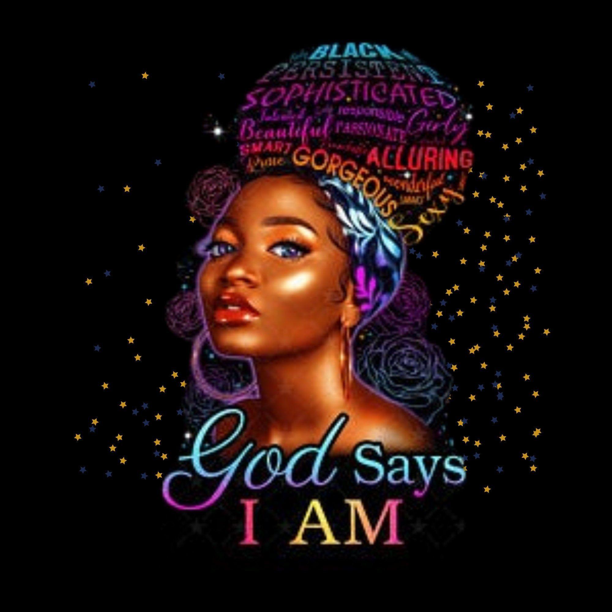 2000x2000 Black Queen God Says I Am png Black Girl Magic. Etsy 4K of Wallpaper for Andriod