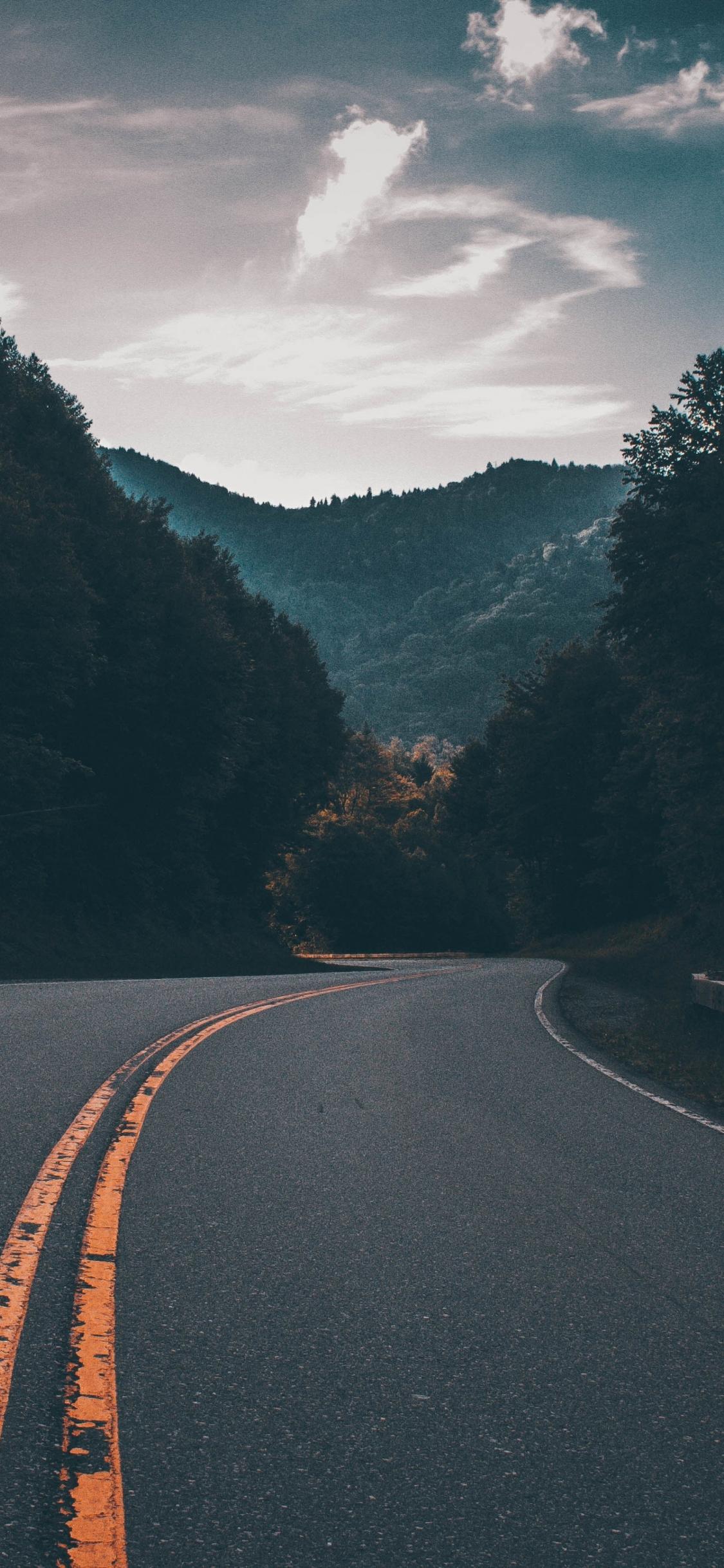 1125x2436 Download highway, road, nature, tree, mountains 1125x2436 wallpaper, iphone x, 1125x2436 HD image, background, 4488