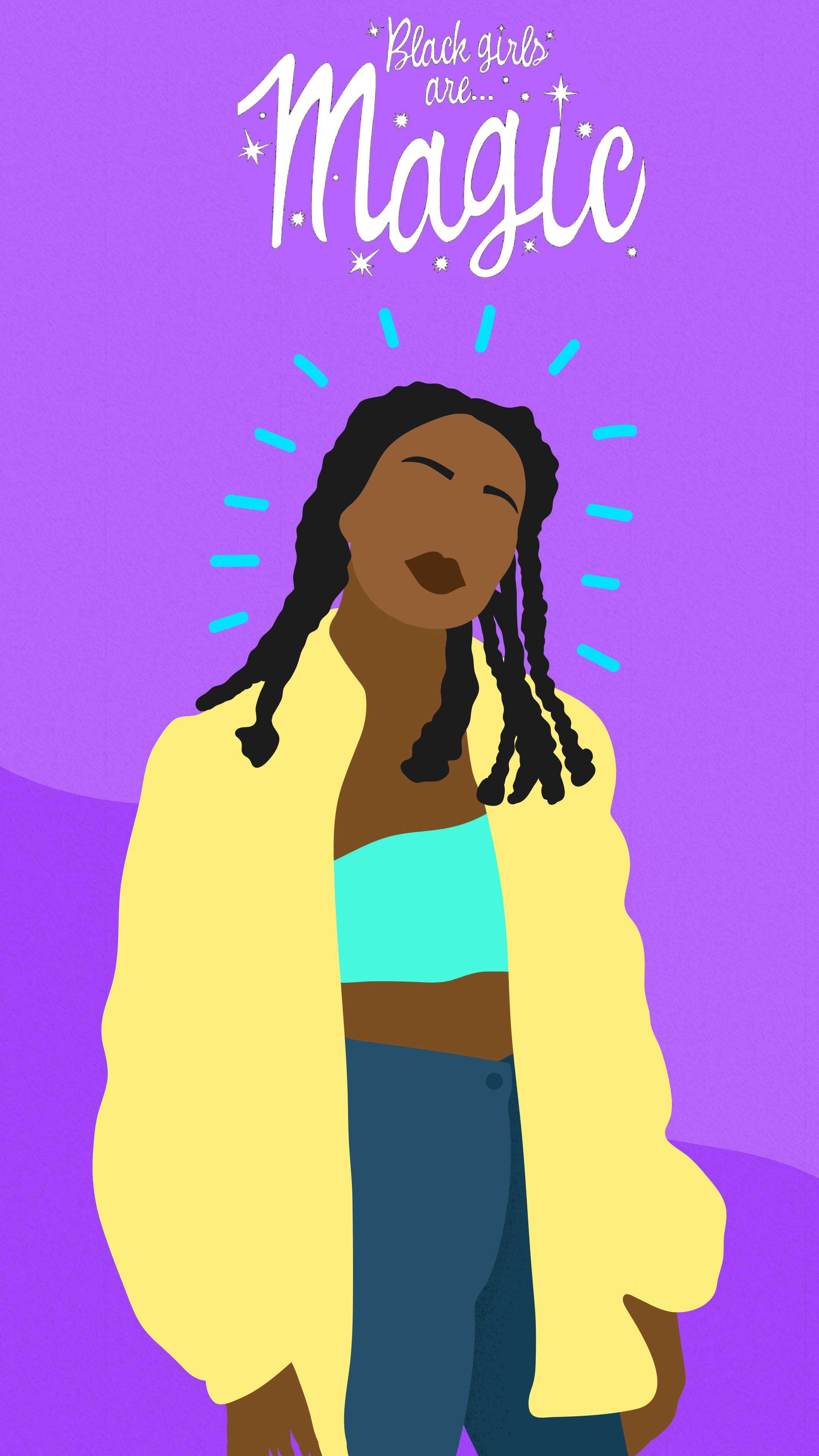 2160x3840 Black Girl Magic Wallpaper