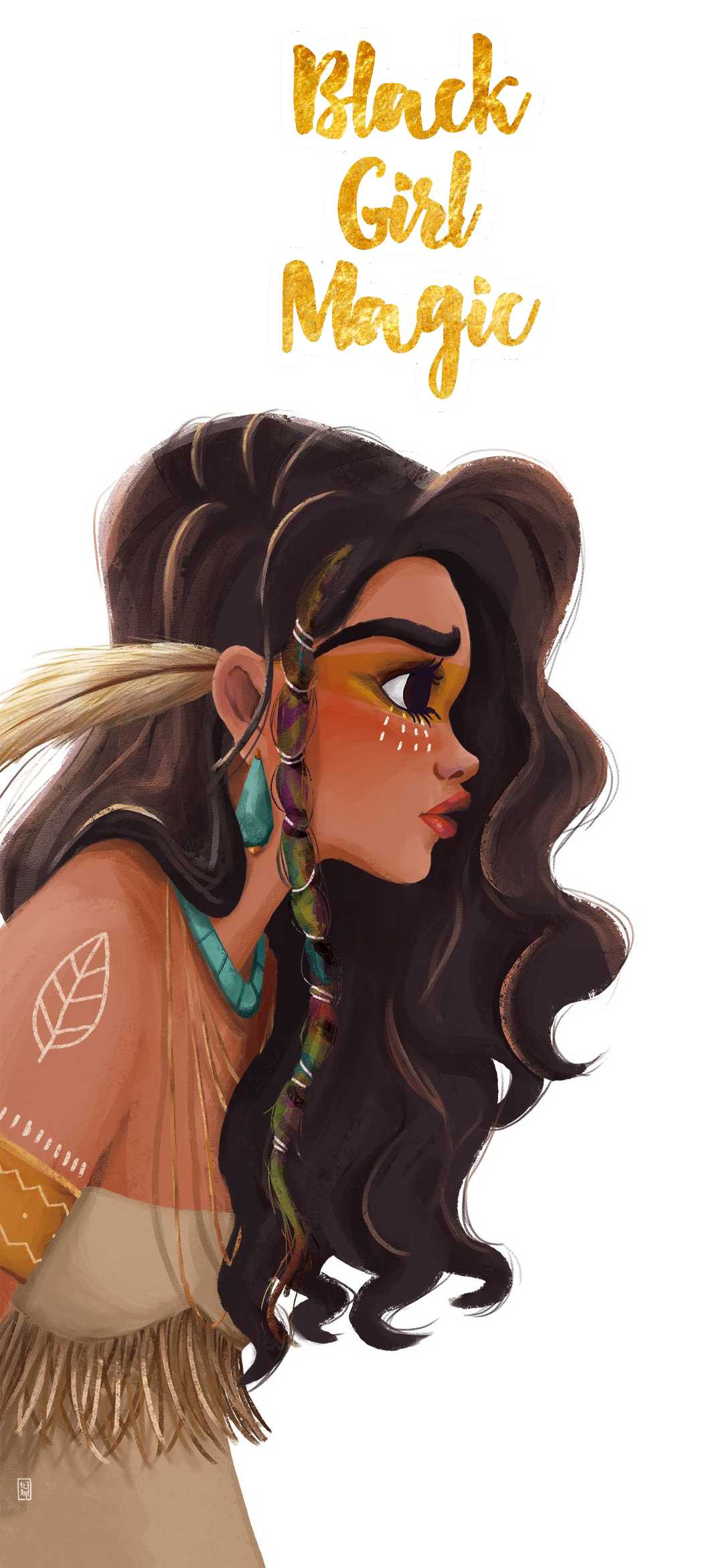 1080x2340 Black Girl Magic Wallpaper