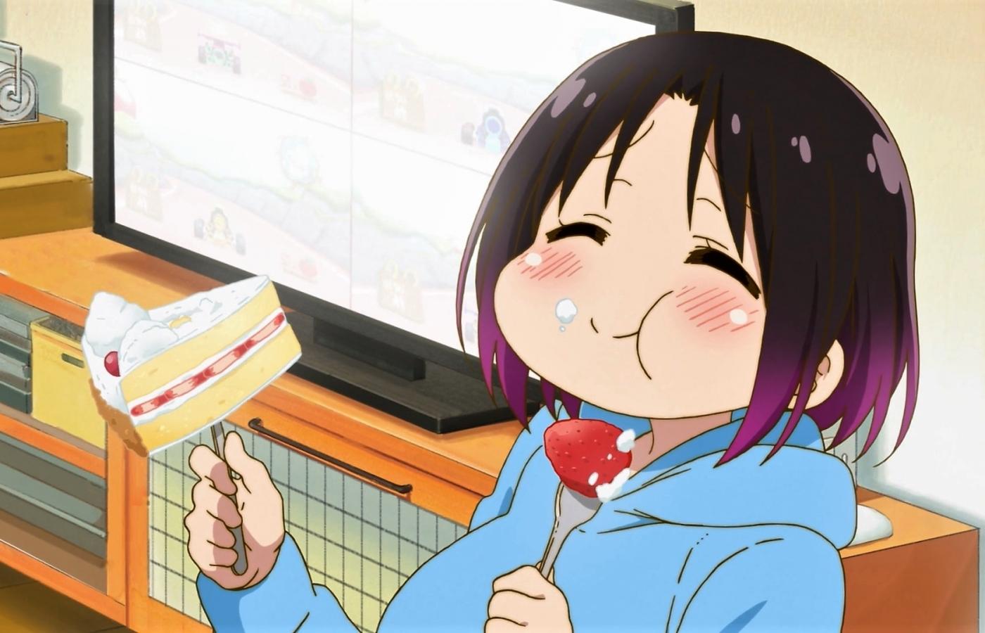 1400x900 Wallpaper Happy Face, Elma, Cute, Eating, Kobayashi San Chi No Maid Dragon:1920x1080
