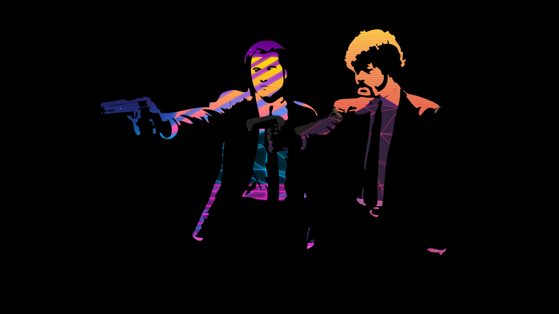 1920x1080 Pulp Fiction Neon Wave [1920 x 1080]. Pulp fiction, Fiction, Laptop wallpaper