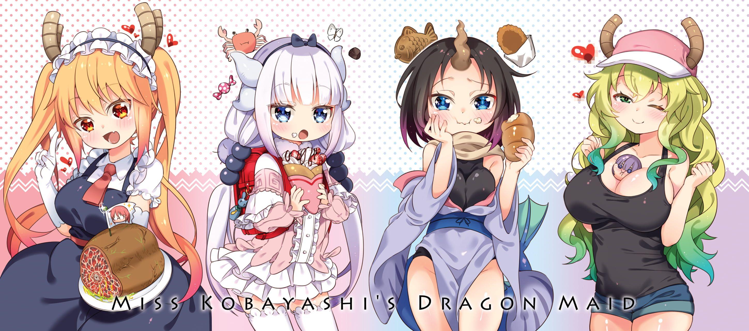 2898x1282 Miss Kobayashis Dragon Maid anime illustration, Elma Jouii (2022)