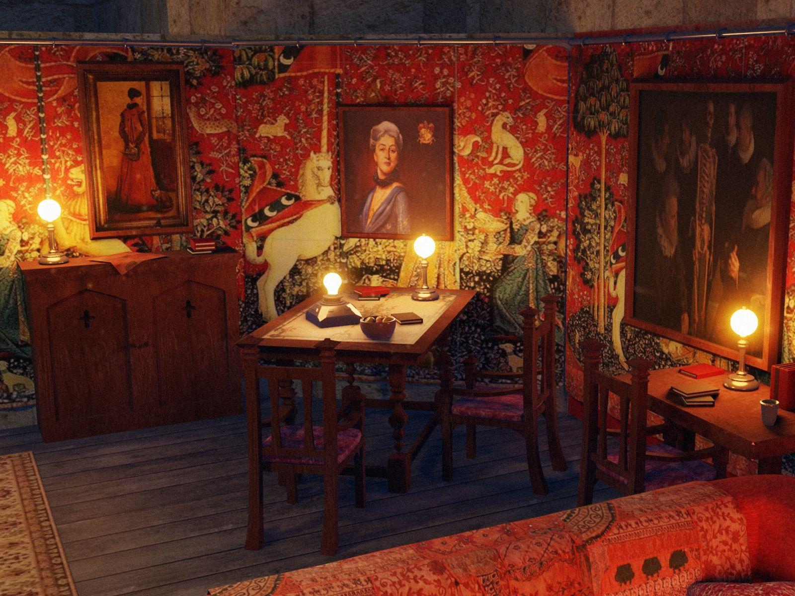 1600x1200 Gryffindor Common Room Wallpaper