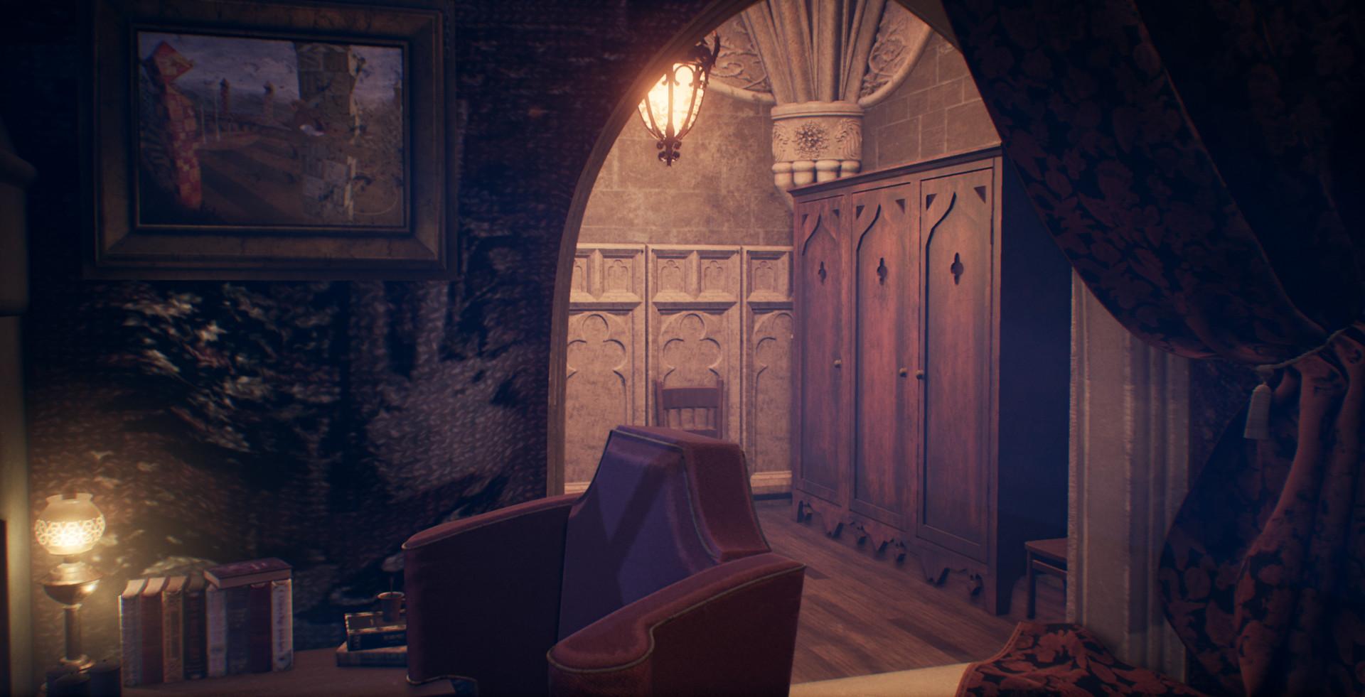 1920x981 [UE4] Gryffindor Common Room, Ahmed lakhder