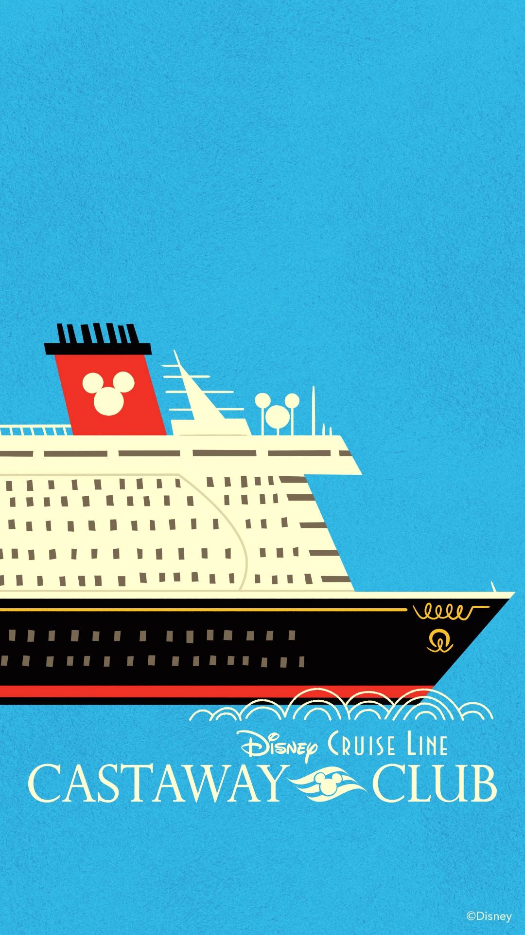 1080x1920 Disney Cruise Line Castaway Club Digital Wallpaper