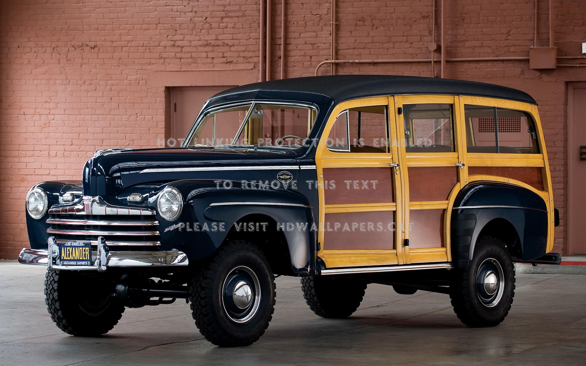 1920x1200 ford super deluxe station wagon old