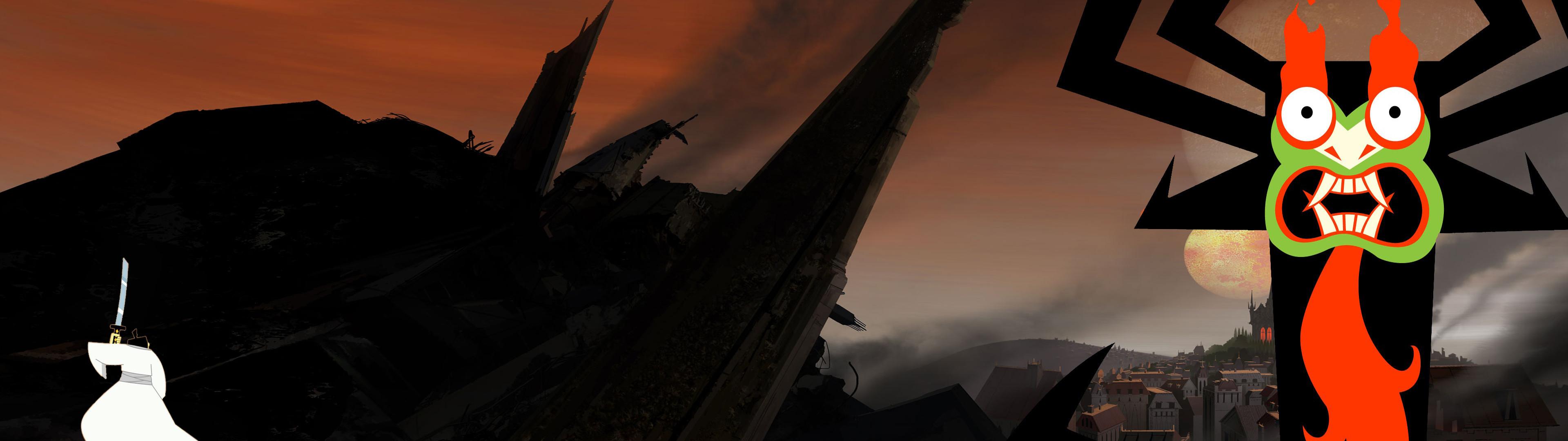 3840x1080 Made two Samurai Jack background for my dual monitors
