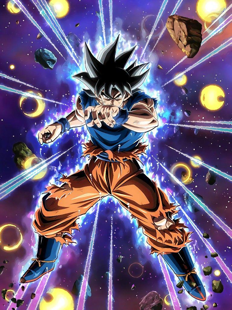 768x1024 Goku Ultra Instinct HD Artworks Dragon Ball Z Dokkan Battle by AYATONEHD. Anime dragon ball goku, Dragon ball wallpaper iphone, Anime dragon ball super