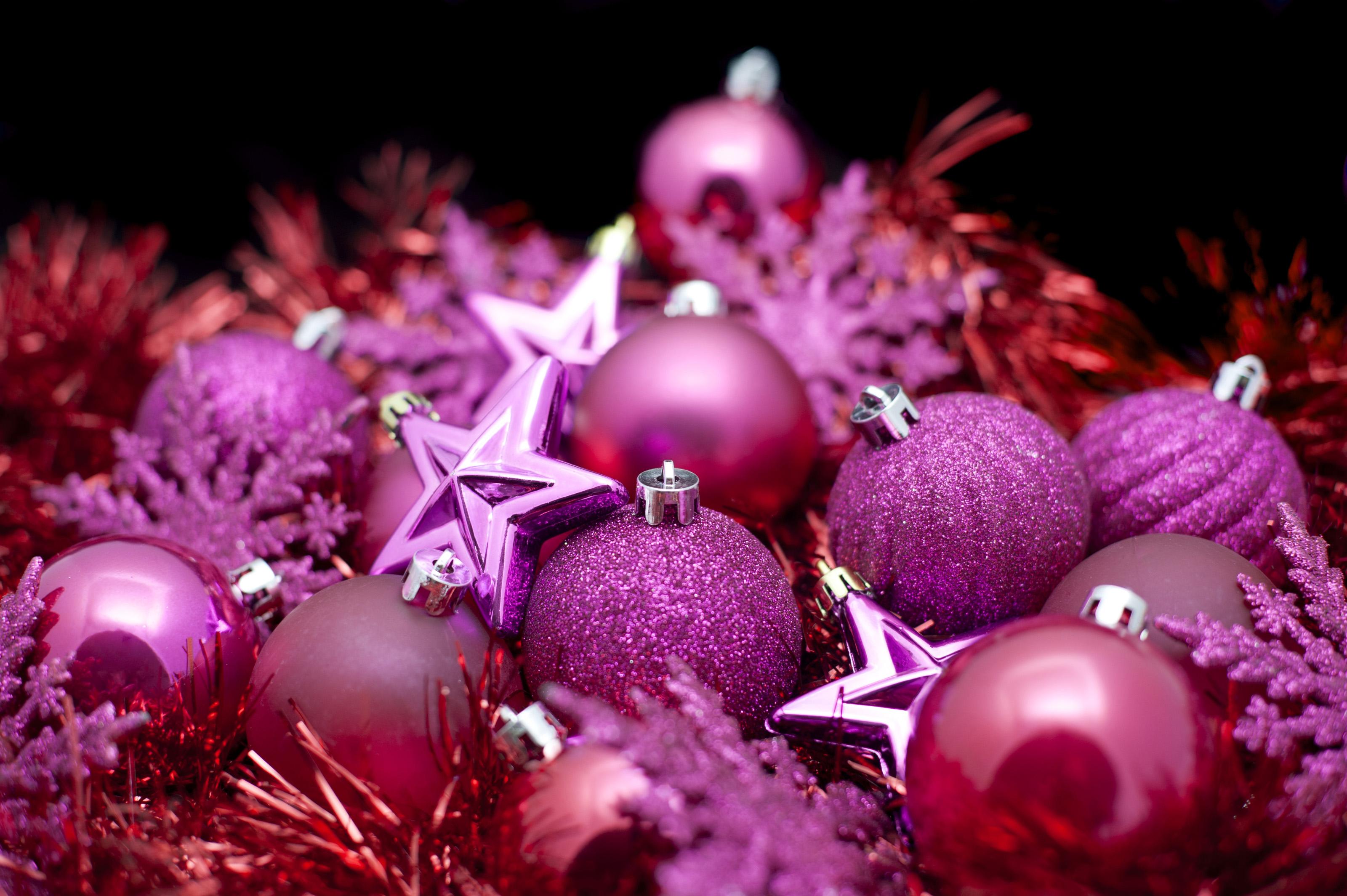 3200x2129 Background Of Pink Christmas Decorations 6334. Stockarch Free