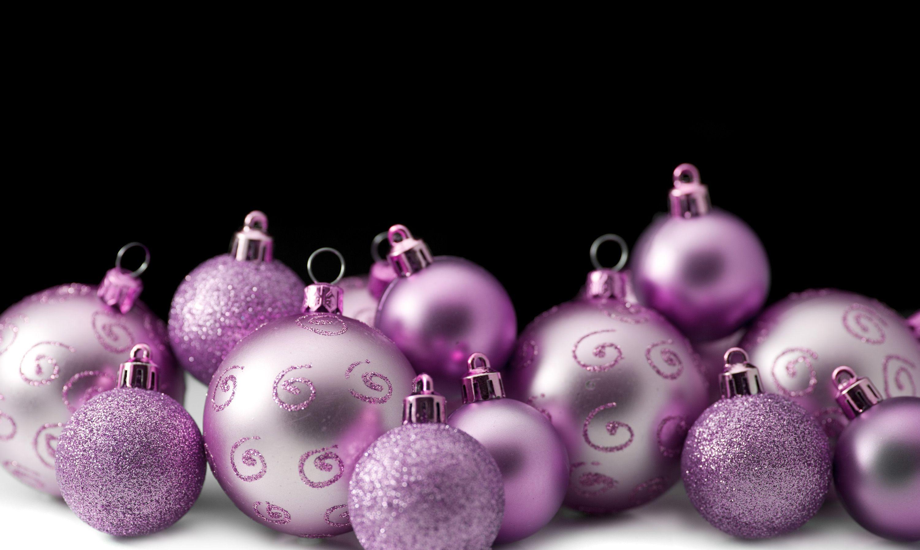 3000x1795 Pink Christmas Decorations Wallpaper