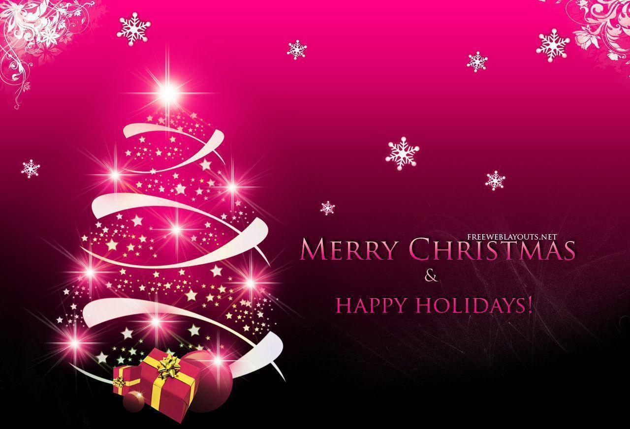 1280x872 Pink Christmas Wallpaper
