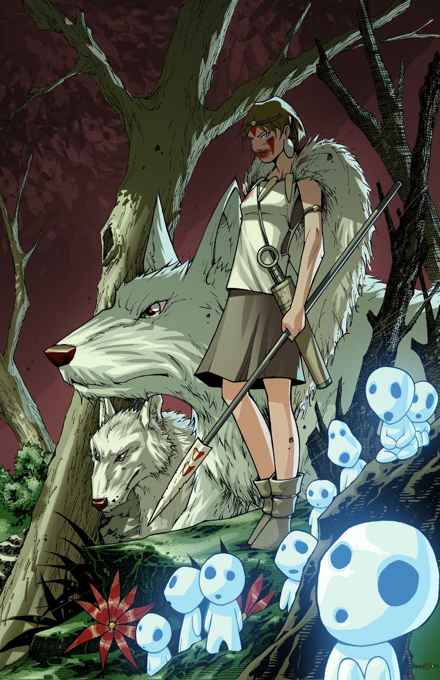 900x1391 4K Princess Mononoke Wallpaper