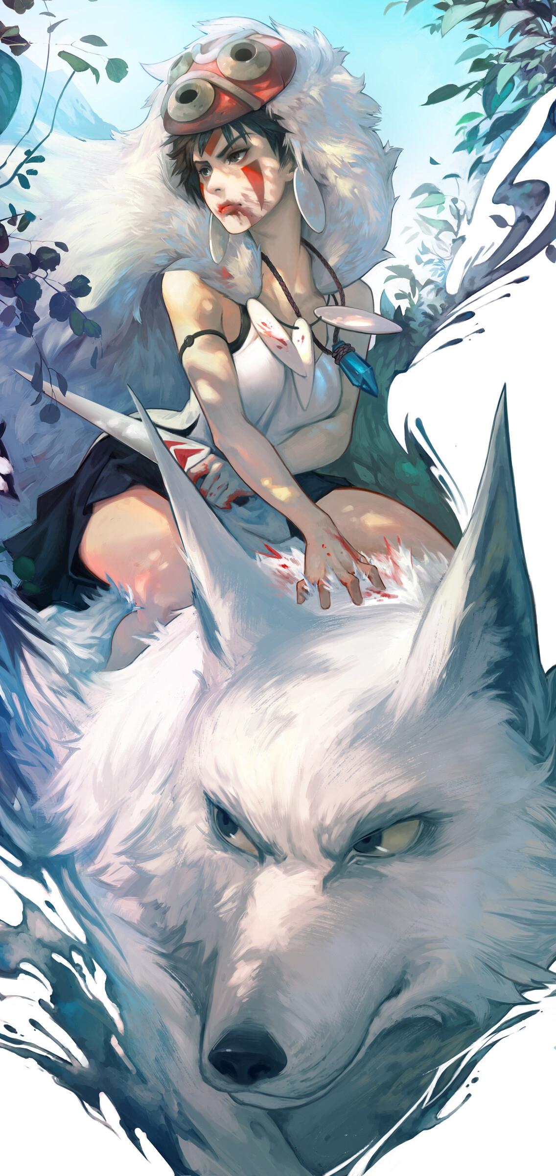 1136x2400 Princess Mononoke wallpaper