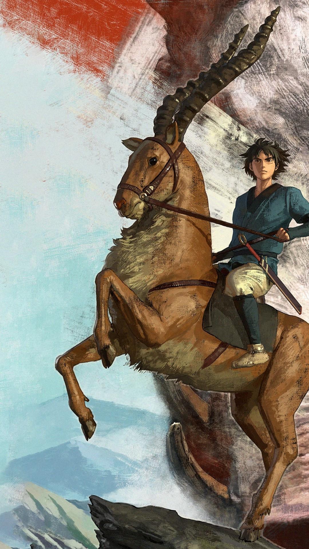 1080x1920 Download 1080x1920 Ashitaka, Princess Mononoke, Horse, Artwork, Anime Movies Wallpaper for iPhone iPhone 7 Plus, iPhone 6+, Sony Xperia Z, HTC One
