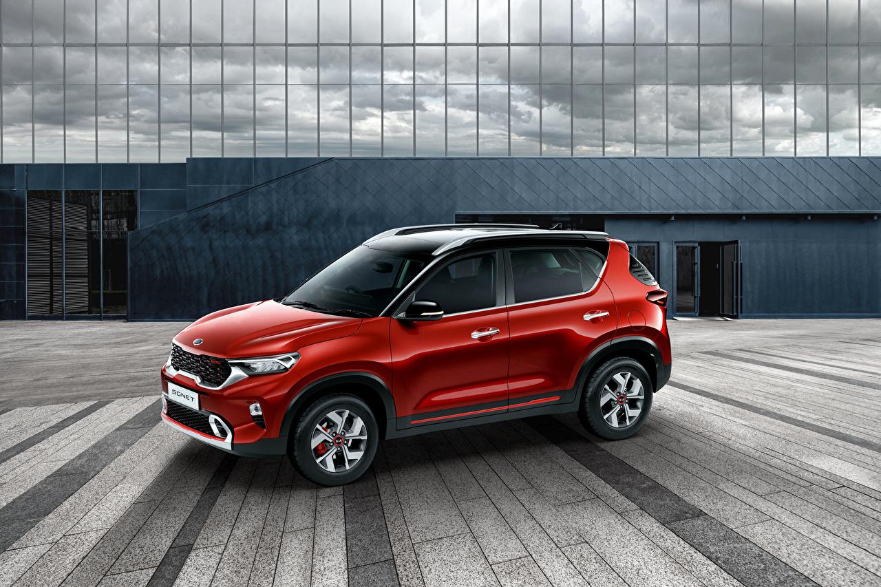 1280x853 Desktop Wallpaper KIA CUV Sonet GT Line, India, 2020 Red Cars
