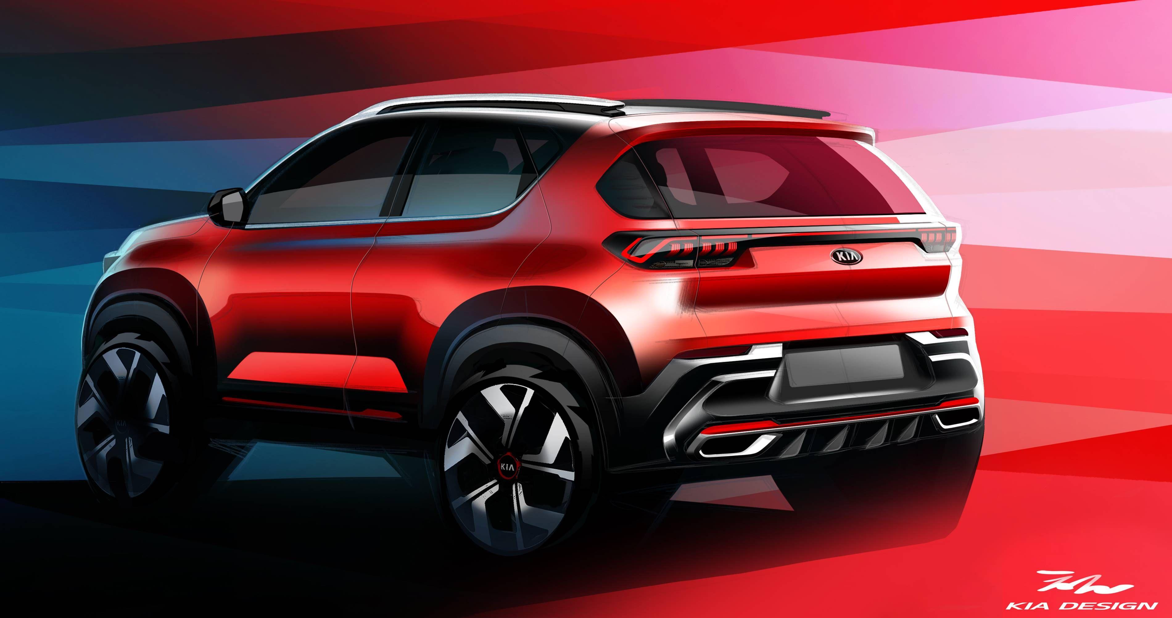 3800x2004 Kia Sonet image: Official image of upcoming Kia SUV revealed