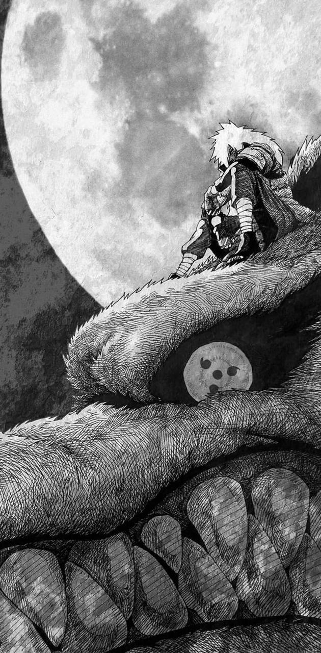 630x1280 Madara black and white wallpaper