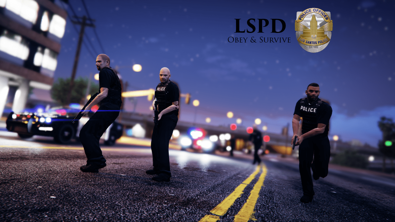 1364x768 GTA 5 Police Wallpaper