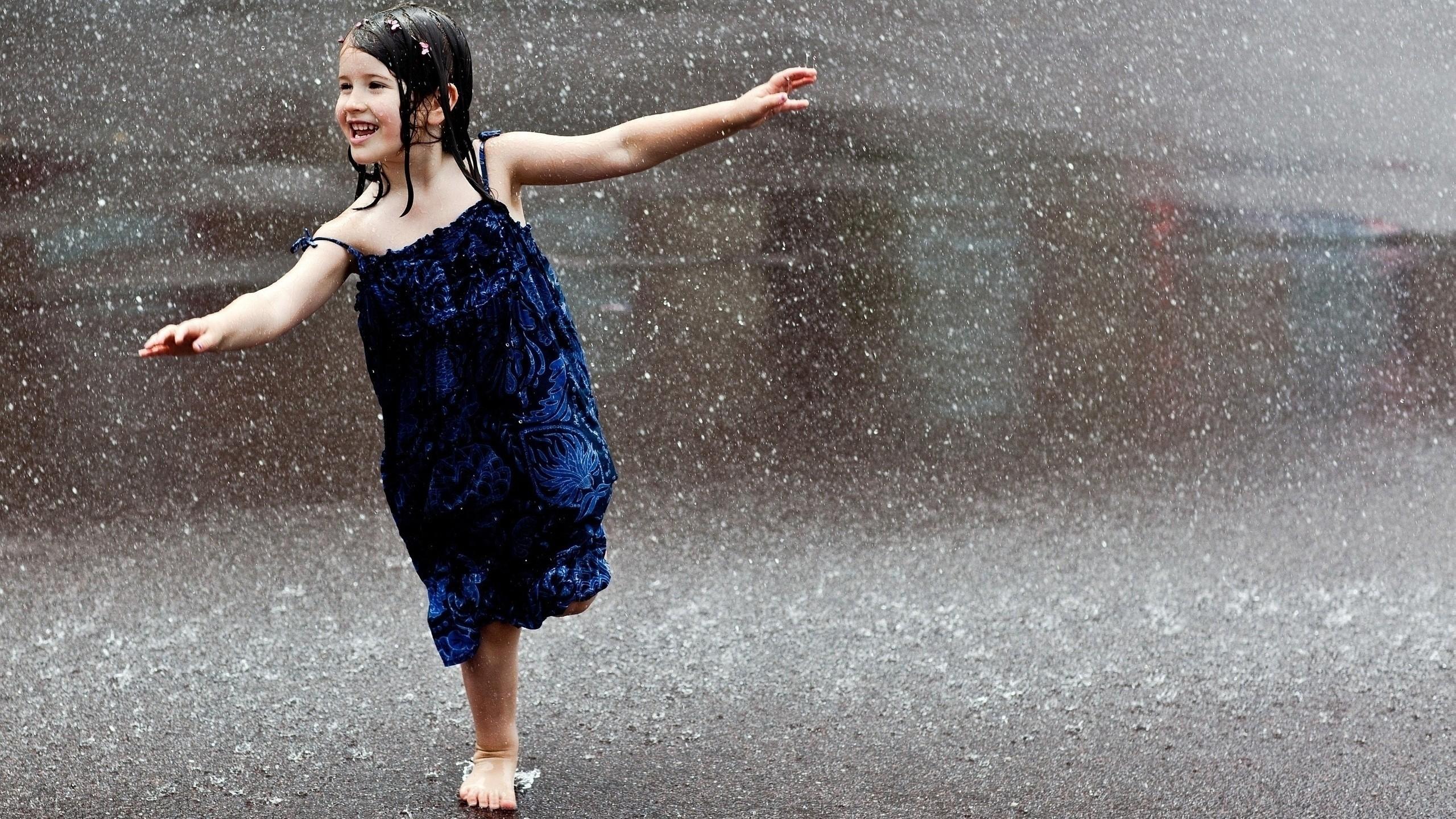 2560x1440 Free download Happy child runs in the rain wallpaper and image wallpaper [2560x1440] for your Desktop, Mobile & Tablet. Explore Happy People Wallpaper. Happy Birthday Wallpaper, Happy Face Wallpaper