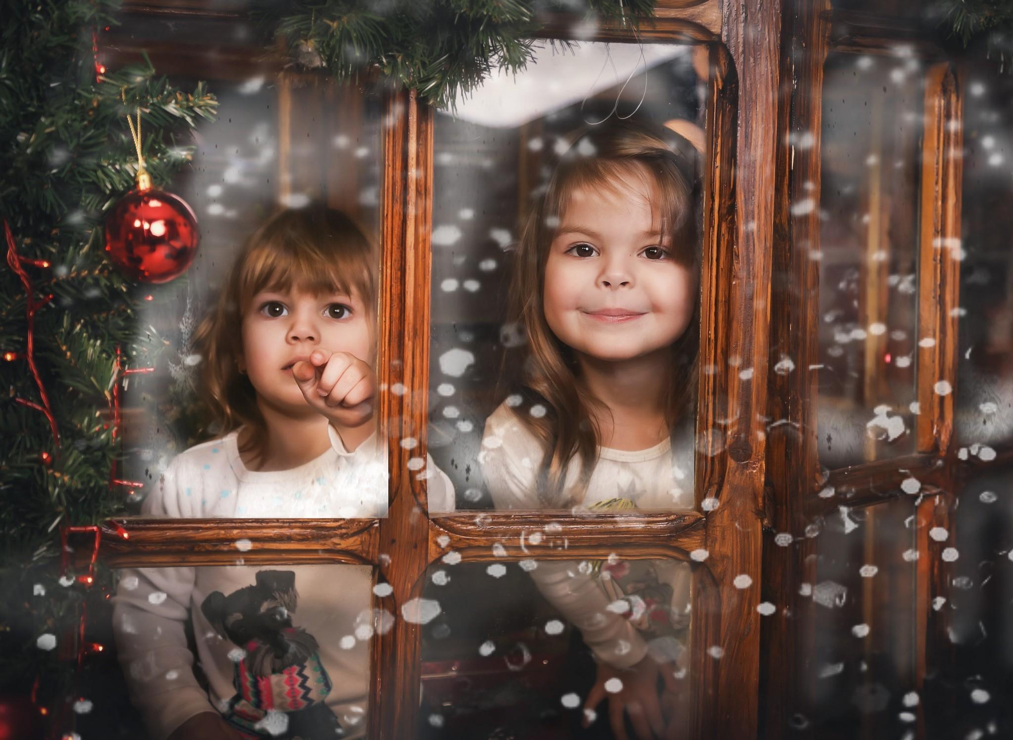 2048x1497 photography, Winter, Snow, Children, Happy Wallpaper HD / Desktop and Mobile Background
