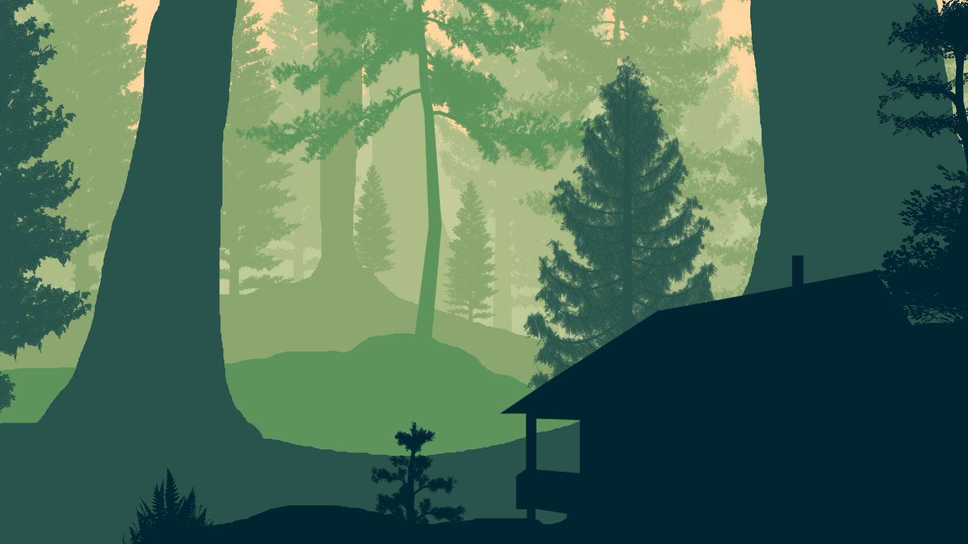 1920x1080 National Park Flat Landscape Illustrations