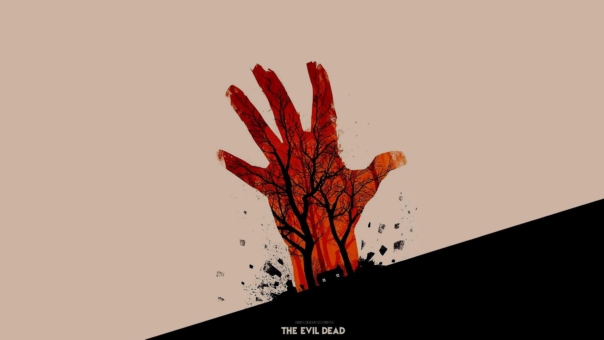 1920x1080 The Evil Dead Movies Minimalism Artwork Olly Moss Horror Wallpaper:1920x1080