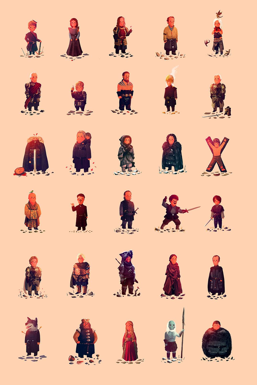 1074x1608 Olly Moss Game Of Thrones Character Image On Sale