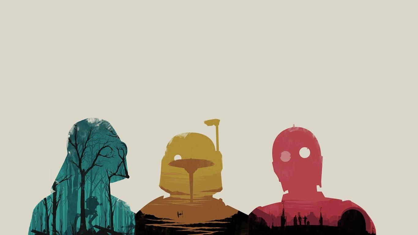 1366x768 Darth Vader, Movies, Science Fiction, Star Wars, Olly Moss Wallpaper HD / Desktop and Mobile Background