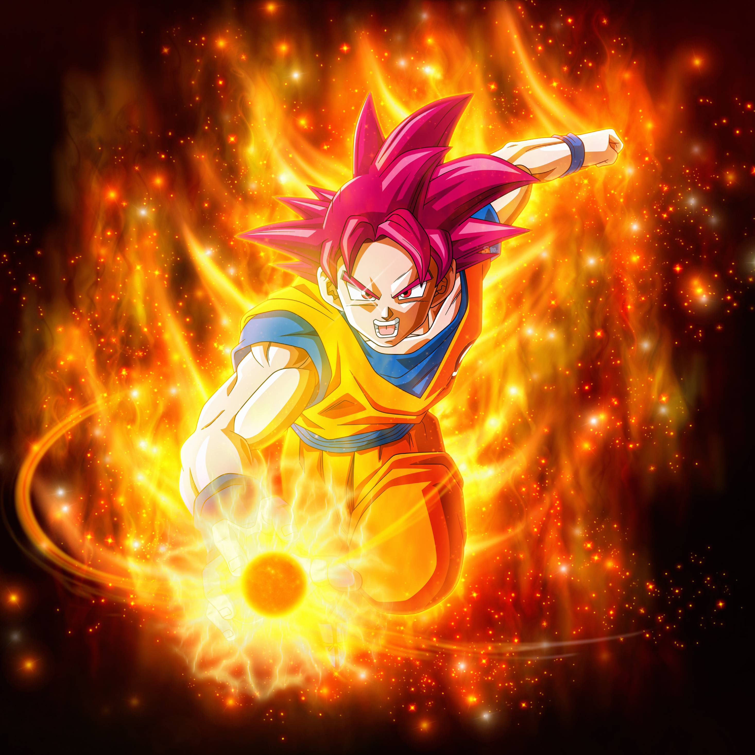 2932x2932 Super Saiyan God Goku Dragon Ball iPad Pro Retina Display Wallpaper, HD Anime 4K Wallpaper, Image, Photo and Background