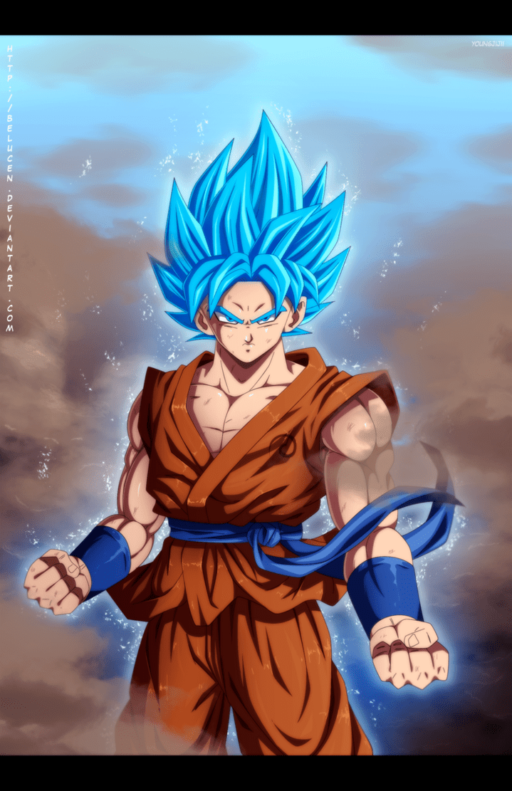 719x1111 Super Saiyan God Goku Wallpaper