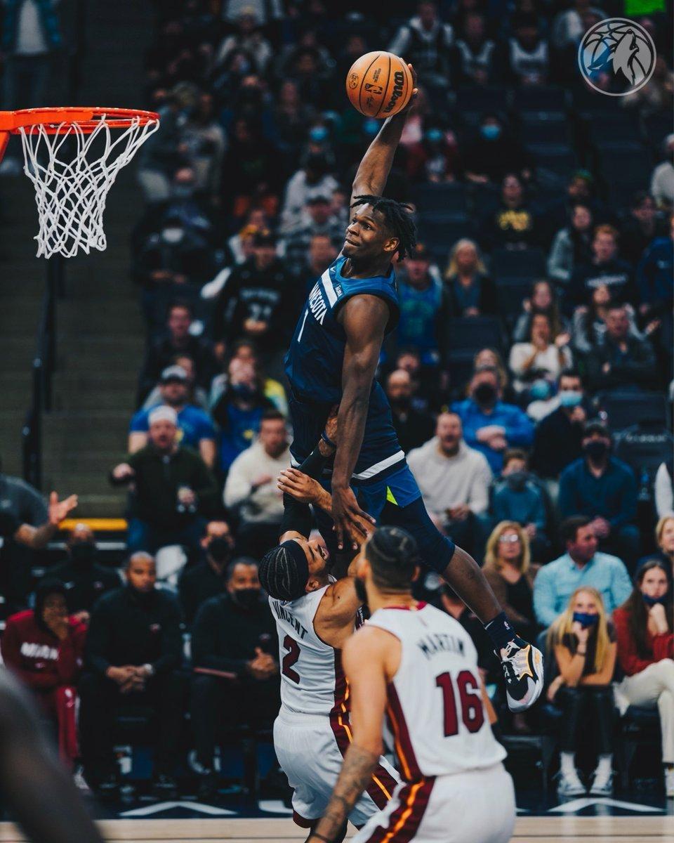 960x1200 ClutchPoints shot of Anthony Edwards poster dunk on Gabe Vincent