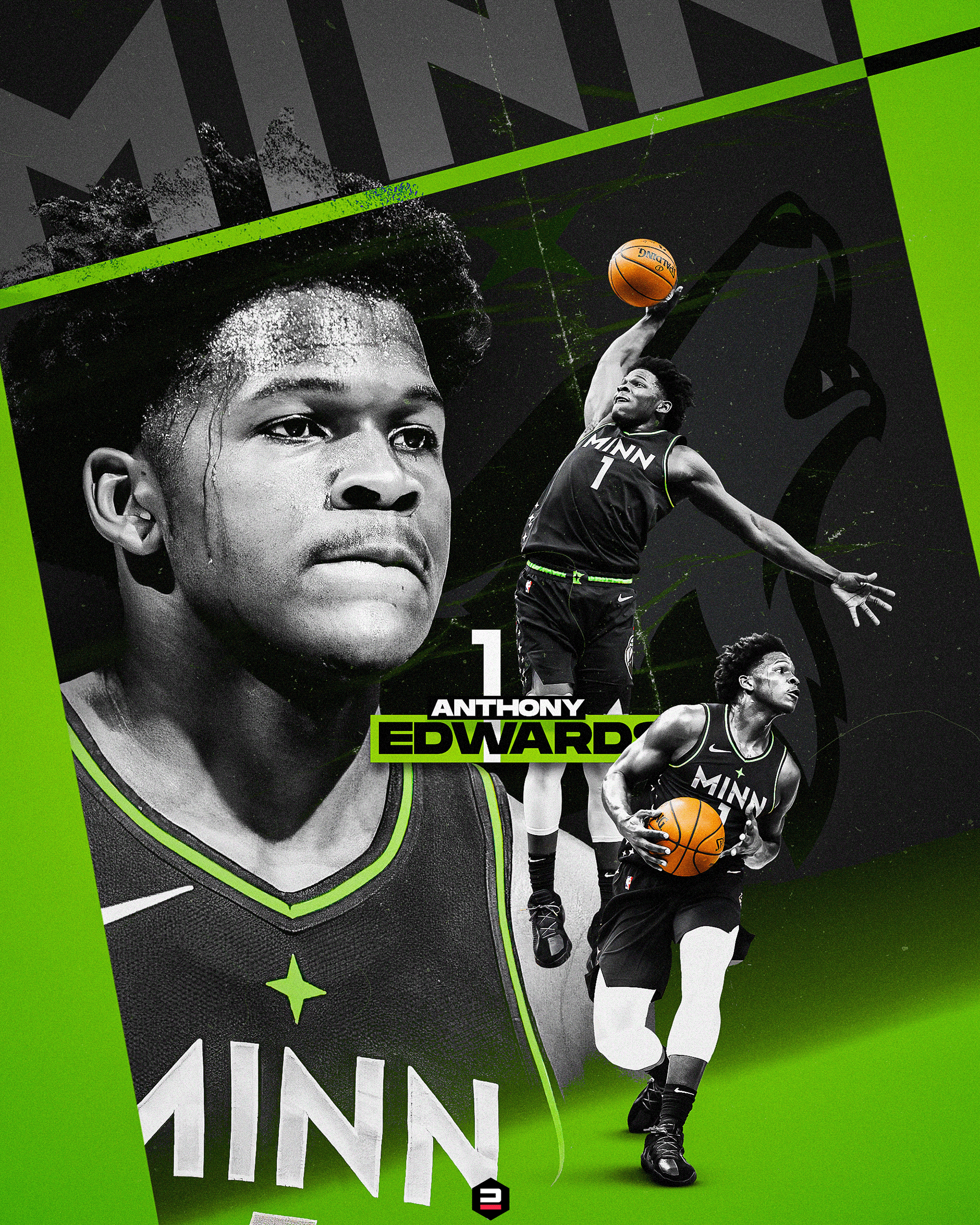 1920x2400 Anthony Edwards //Minnesota Timberwolves