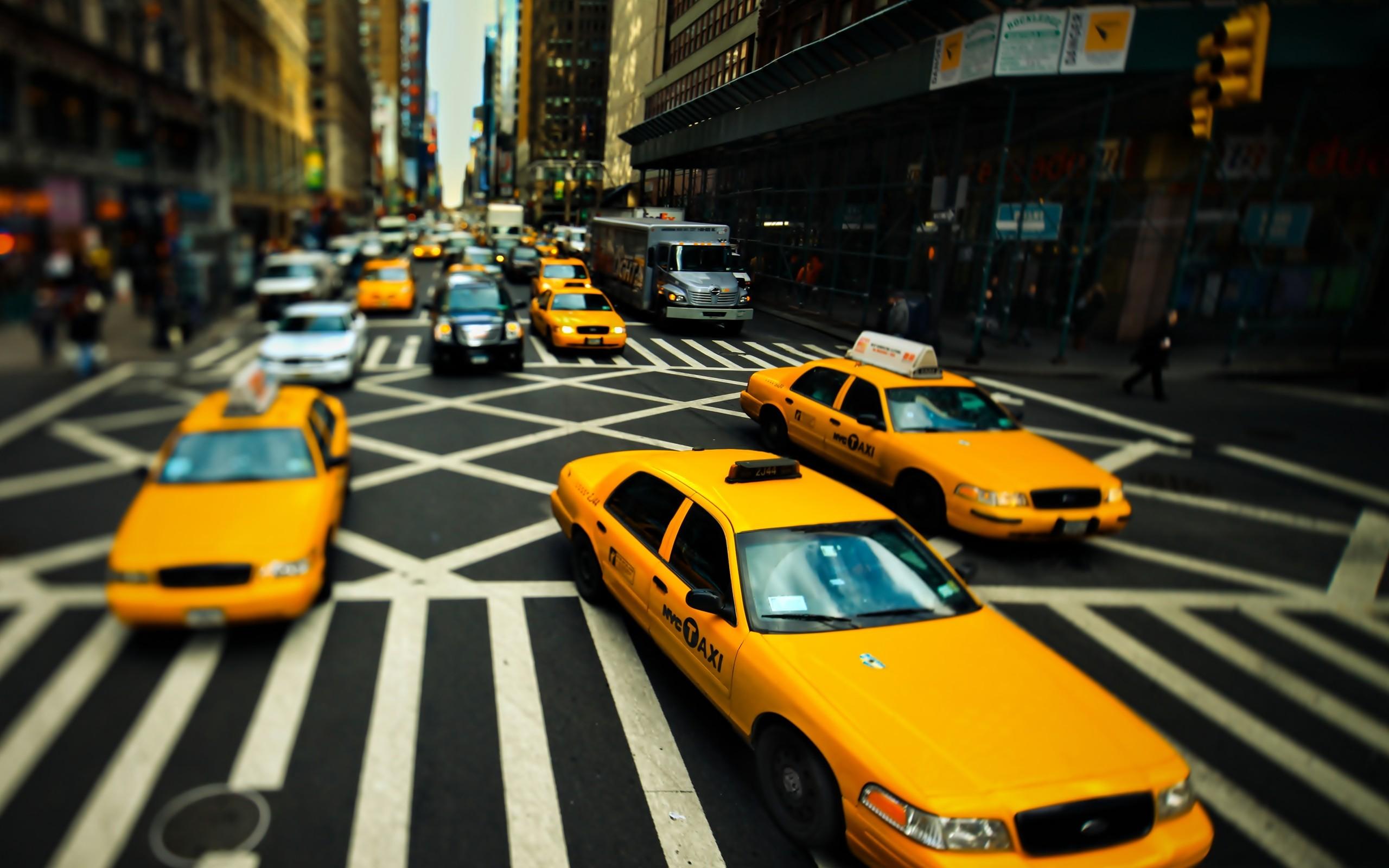 2560x1600 cityscapes, streets, traffic, New York City, taxi wallpaper