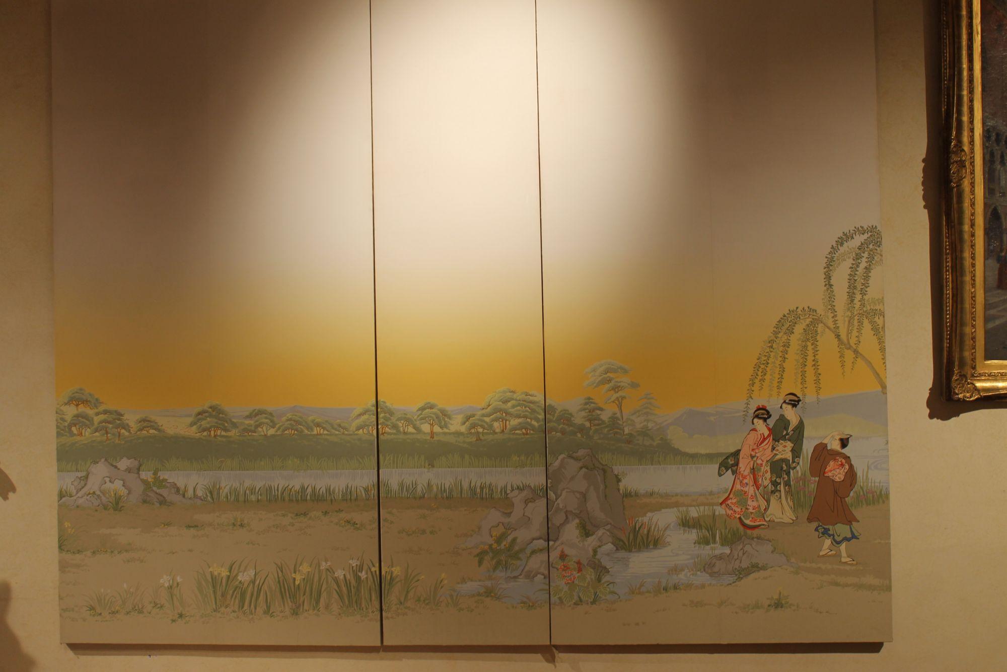 2000x1334 Zuber Art Nouveau French Scenic Wallpaper Panels The Japanese Garden Landscape Scene early 20th century