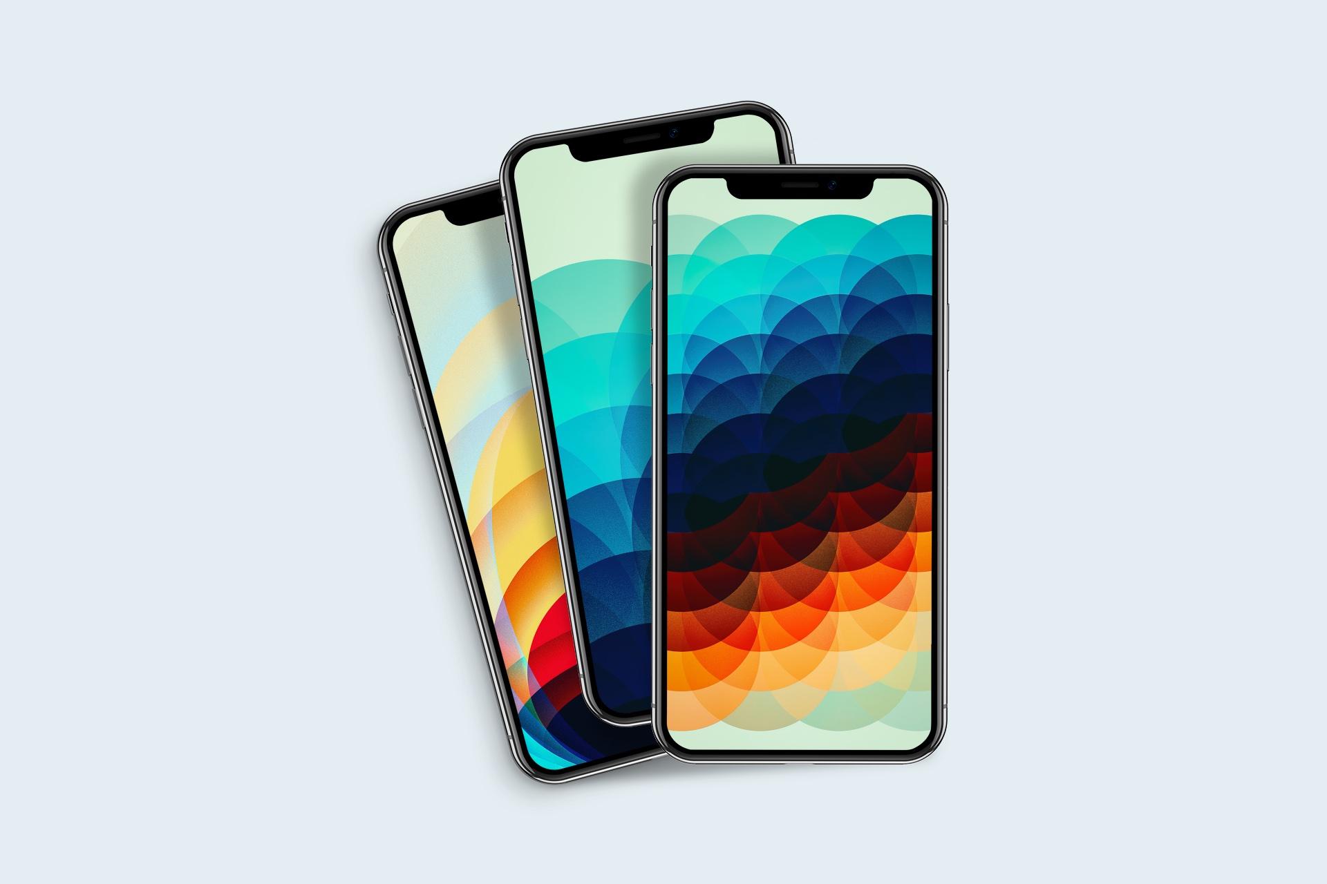 1920x1280 Geometric circles wallpaper for iPhone